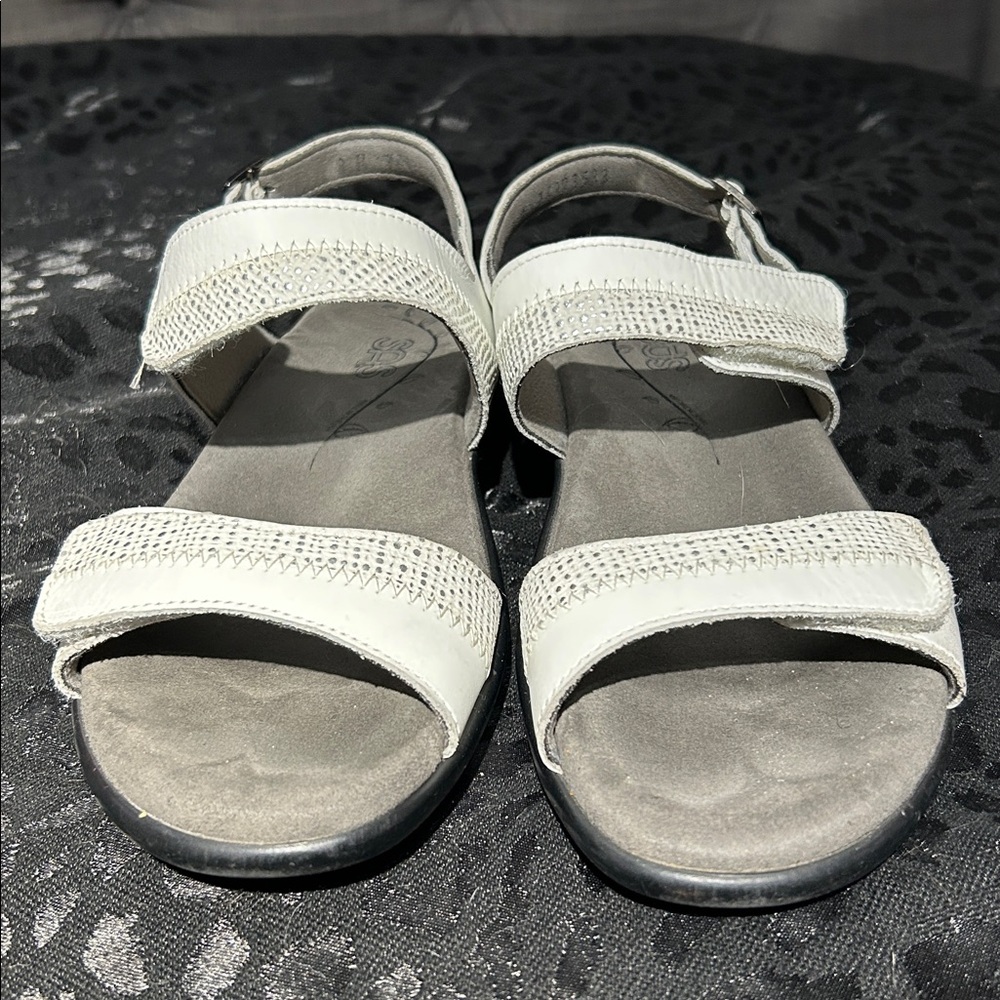 SAS White & Silver Strappy Sandals